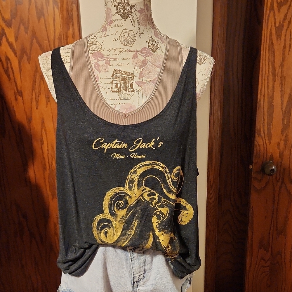 Black and Gold Women's Tank Top From MAUI